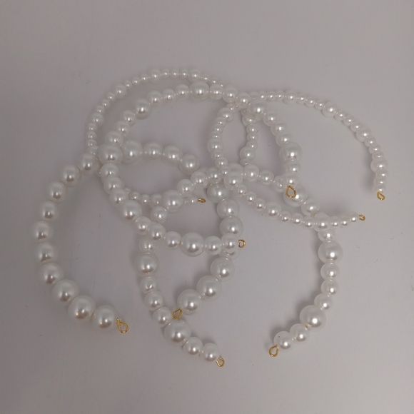 Hand Crafted Jewelry - 5 Faux pearl bracelets for stacking